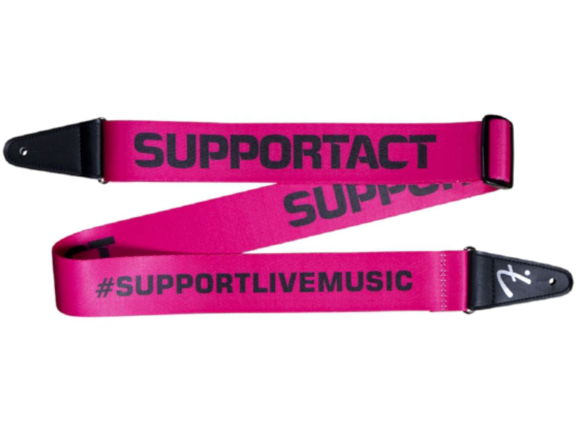 Fender Support Act Charity Strap Pink/Black Music City Cairns