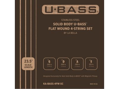 Stainless Steel Solid Body U•BASS Flat Wound 4-String Set | Ubass