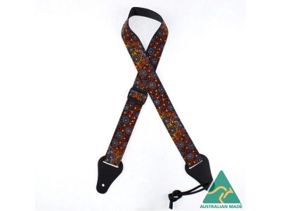 Aboriginal Art Rag Uke Strap – Water Collecting | Colonial Leather