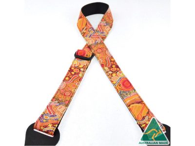 Aboriginal Art Rag Uke Strap – River Bed | Colonial Leather