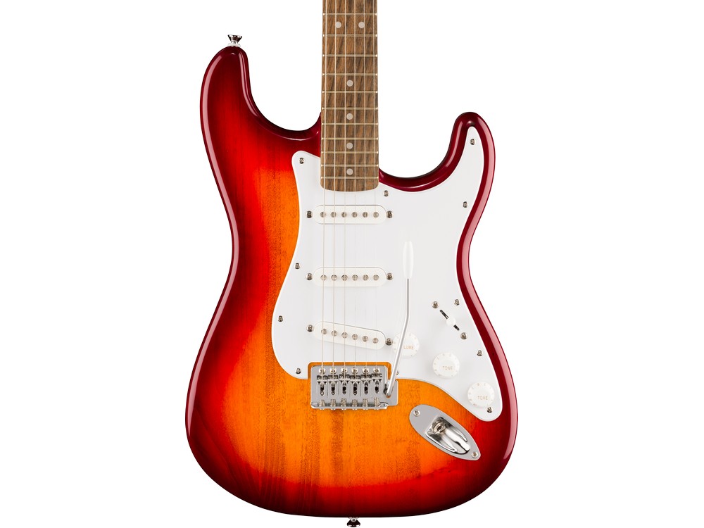Squier Sonic Stratocaster, Laurel Fingerboard, White Pickguard, Sienna Sunburst | Squire - Image 4