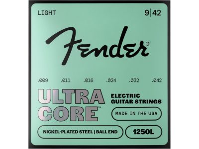 Ultracore 1250L Guitar Strings, Nickel-Plated Steel, Ball End, Gauges 09/42 | Fender