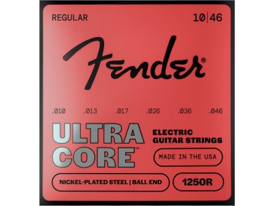 Ultracore™ 1250R Guitar Strings, Nickel-Plated Steel, Ball End, Gauges .010-.046 | Fender