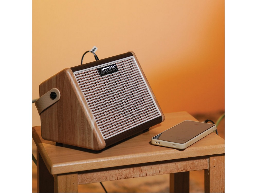 Acoustic Guitar Amplifier W/ Drum Machine & Mic input | Aroma - Image 4