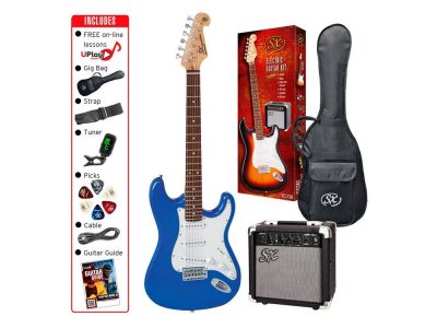 4/4 Electric Guitar Pack in Blue - sc style | SX