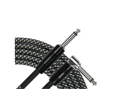 10ft Black Entry Woven Instrument Cable RA - Straight | Kirlin
