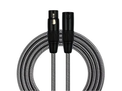 10ft Entry Woven Black XLR - XLR Cable | Kirlin