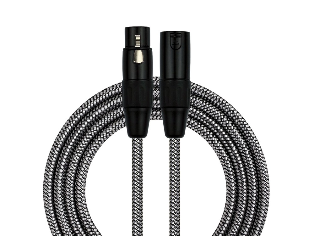 10ft Entry Woven Black XLR - XLR Cable | Kirlin