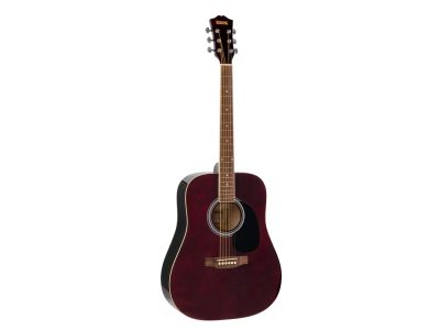 Dreadnought Acoustic Guitar Transparent Red | Redding