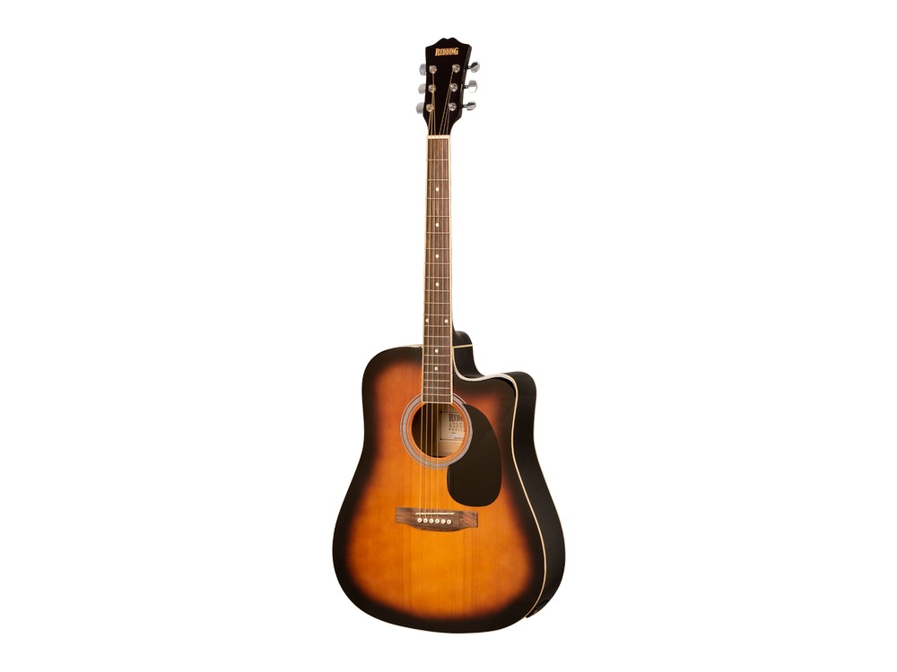 Dreadnought electric/acoustic with Cutaway Tobacco Sunburst | Redding - Image 3