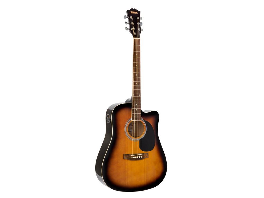 Dreadnought electric/acoustic with Cutaway Tobacco Sunburst | Redding