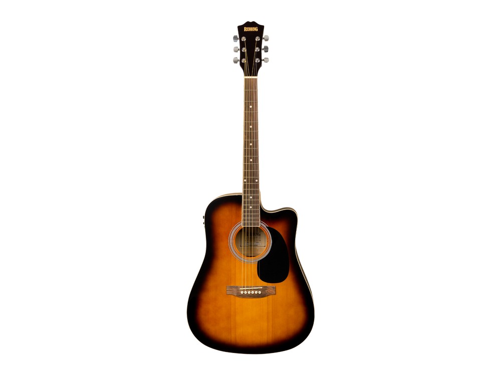 Dreadnought electric/acoustic with Cutaway Tobacco Sunburst | Redding - Image 2