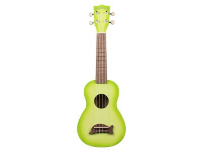 Dolphin Bridge Soprano Ukulele Green Burst | Makala