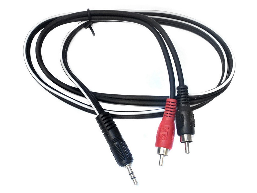 3ft Y-Cable (3.5mm Straight TRS - 2 x RCA Plugs) | LEEM - Image 2