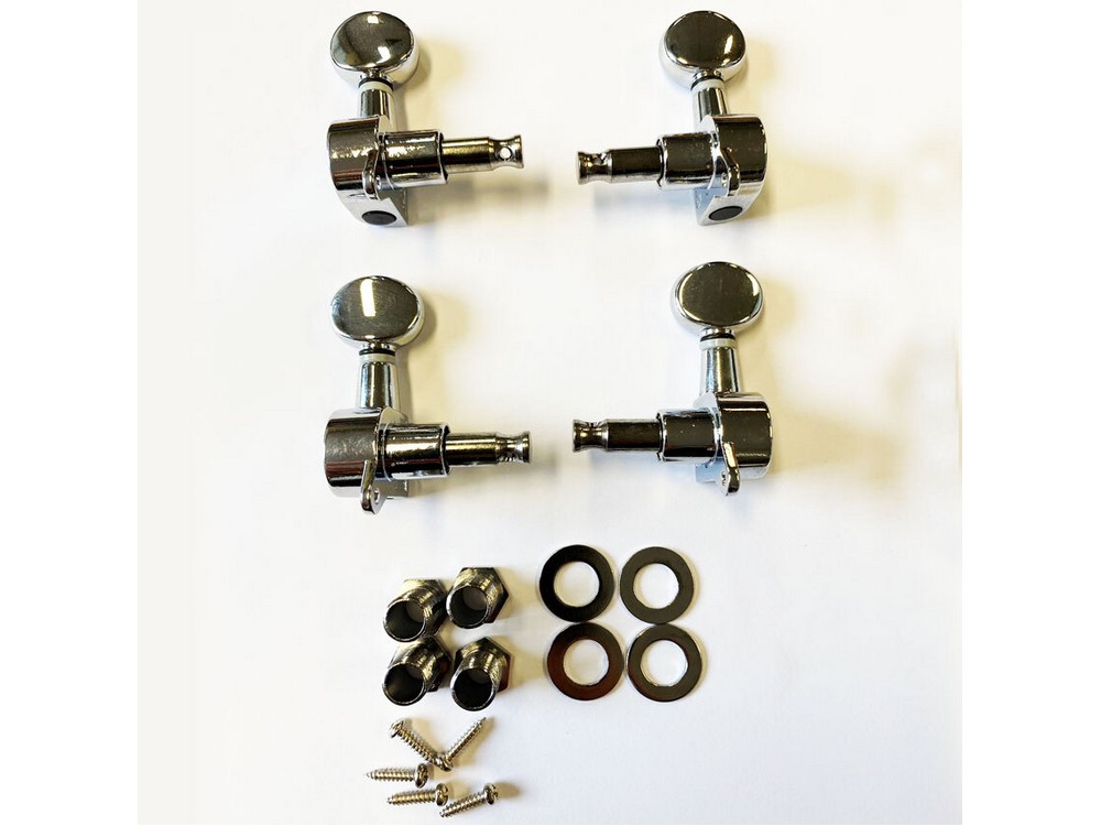Ukulele Sealed Tuning Machines in Chrome (Set of 4) | GT - Image 2