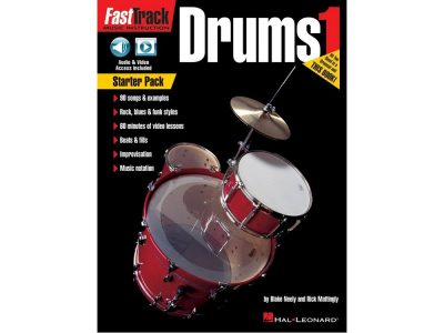 FASTTRACK DRUMS METHOD STARTER PACK BK | Hal Leonard