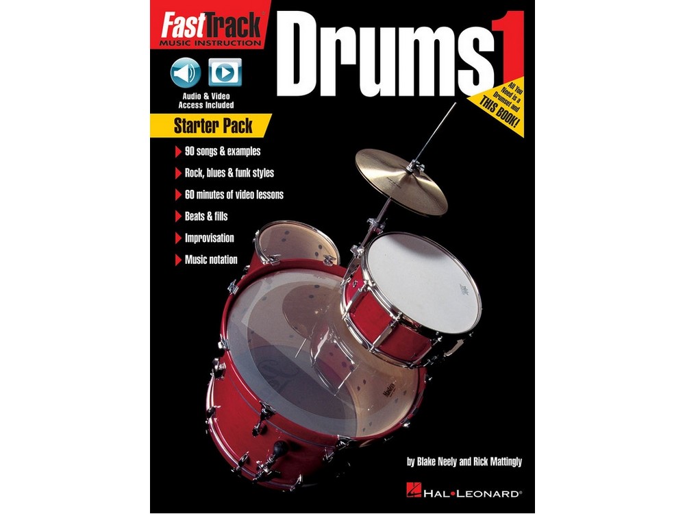 FASTTRACK DRUMS METHOD STARTER PACK BK | Hal Leonard