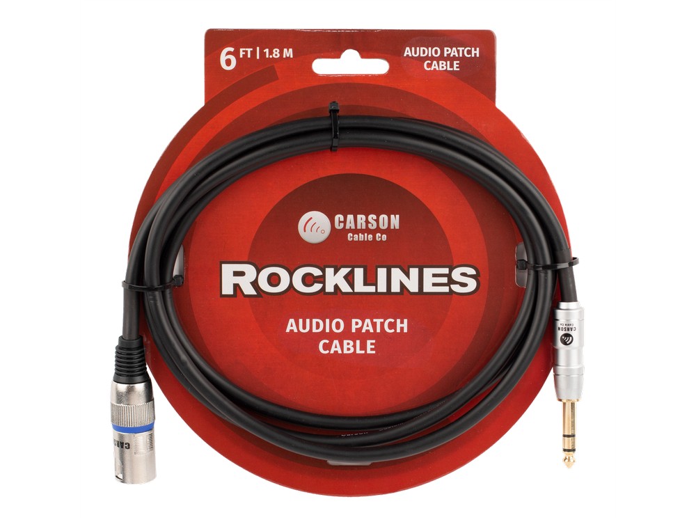 6.3 Stereo jack (M) to XLR (M) audio cable 6 foot | CARSON