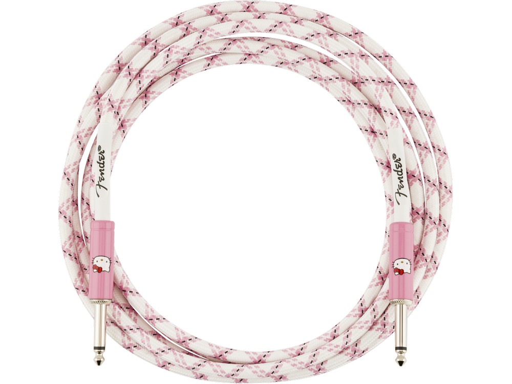 Hello Kitty White Woven Cable, 10' | Fender - Image 2