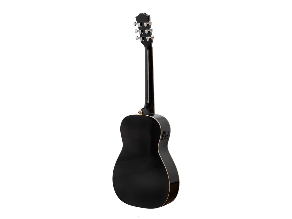 3/4 Size Steel String Electric Acoustic Traveler Guitar Black | Redding - Image 3