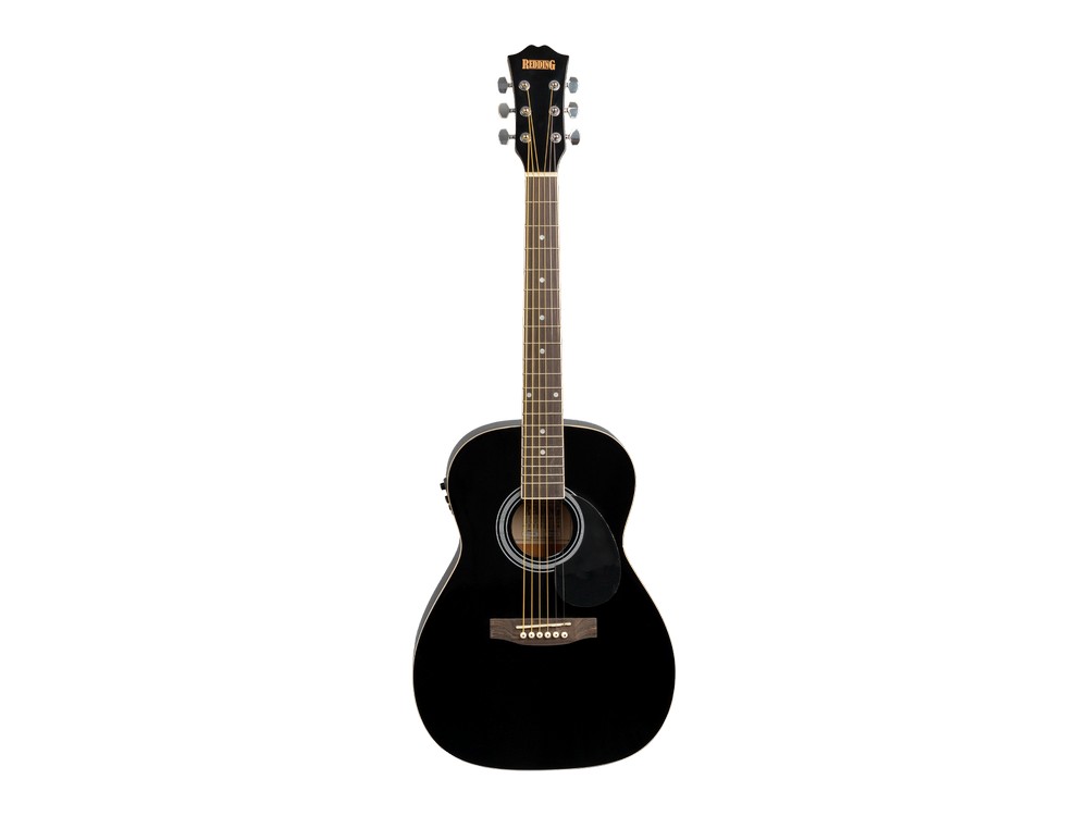 3/4 Size Steel String Electric Acoustic Traveler Guitar Black | Redding