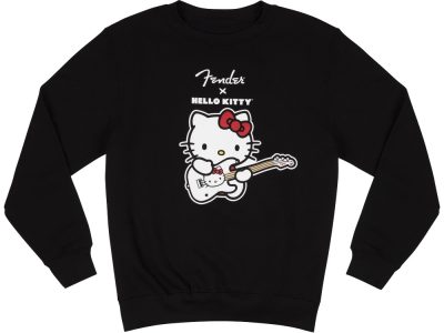 Fender x Hello Kitty Crewneck Logo Sweatshirt, Black | Fender