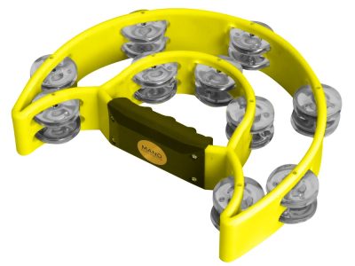 Double Half Moon Tambourine Yellow | Mano Percussion