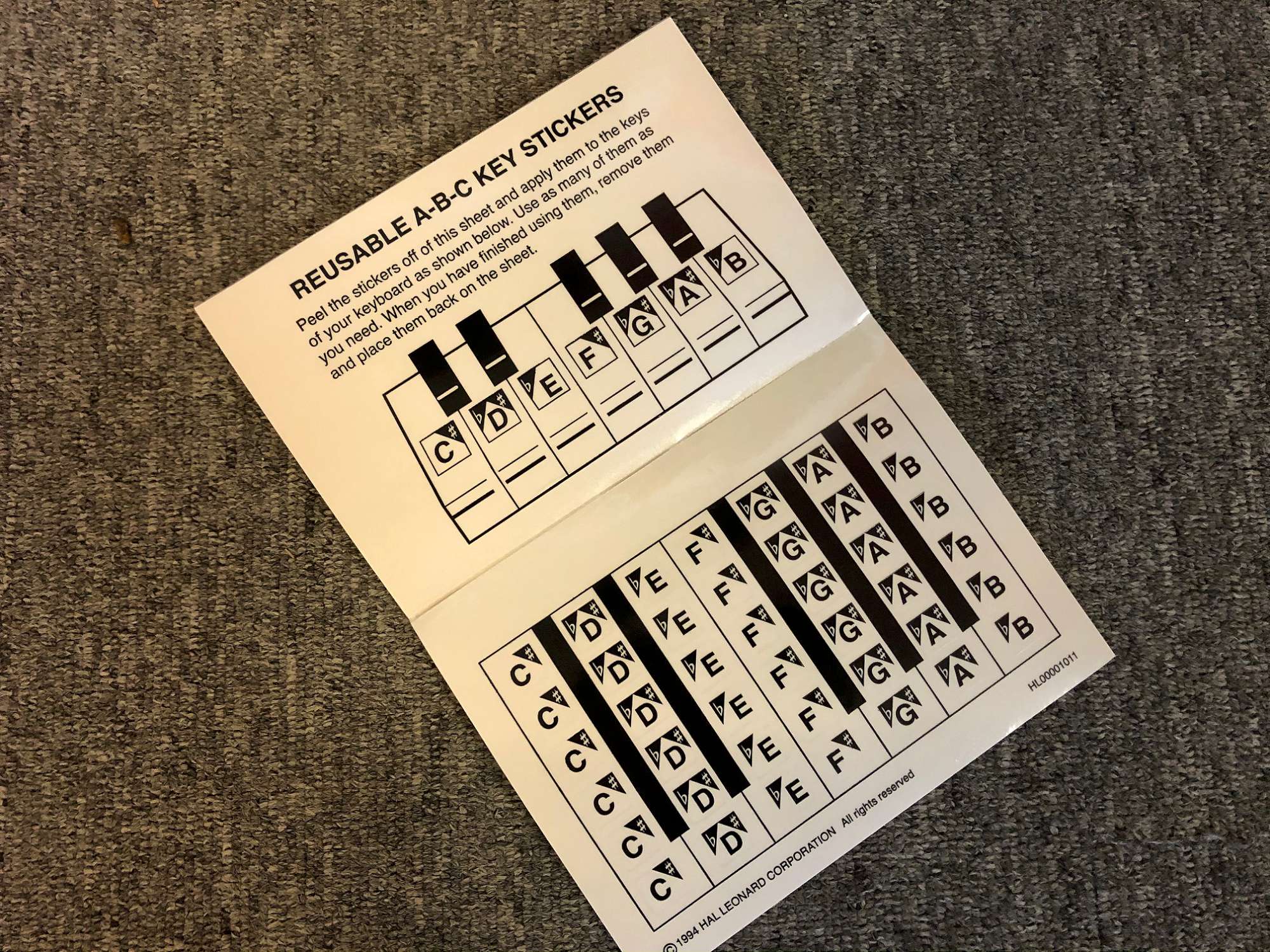 Abc Key Stickers (Piano) by HAL LEONARD