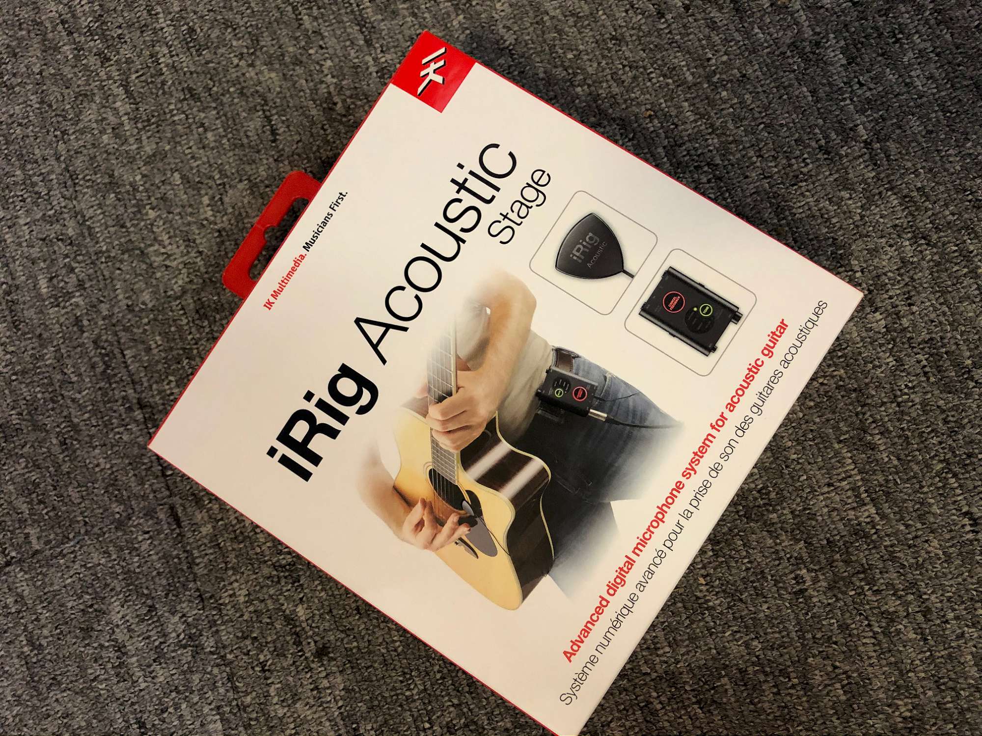IK Multimedia iRig Acoustic Stage Digital Microphone System for Acoustic  Guitar