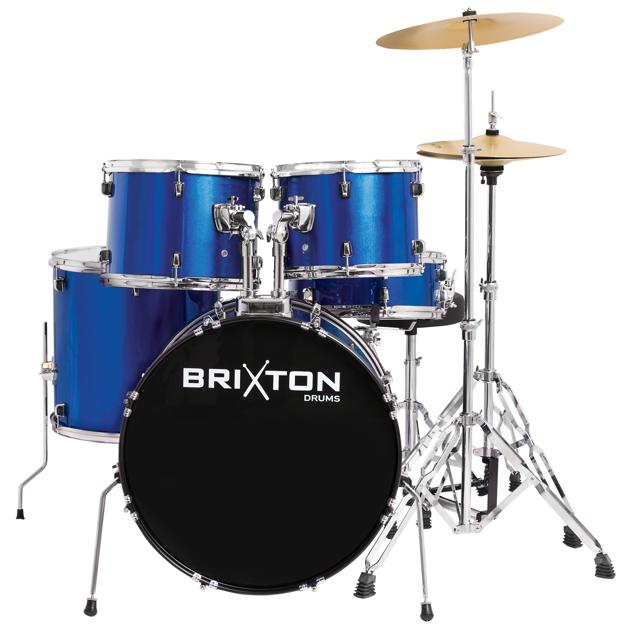 22″ Rock Drum Kit Package With Cymbals & Throne Brixton